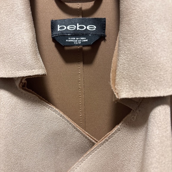 Brand new BEBE camel suede trench jacket - Picture 3 of 5